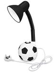 Retro Football Desk Lamp Flexible Black and White with LED Golf Ball Bulb 4w