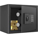 BQKOZFIN 12.2IN Electronic Safe Fireproof Commercial Digital Security Safe Wall Mounted with 2 Keys Large Capacity Perfect for Home Office, Black