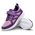 LOUSST Kids Sneakers Slip-on Running Shoes Sports for Boys and Girls Purple Toddler Size 5