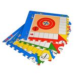 Temoli® Kid's Interlocking Play Mat, play mats for kids -10 mm Thickness -60 x 60 cm Each Tile. (Set of 4 pcs - 16 Feet)