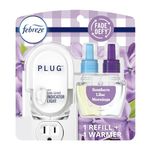 Febreze Fade Defy PLUG Air Freshener & Odor Fighter Starter Kit with Southern Lilac Mornings, (1) .87 fl. oz. Oil Refill