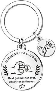 SMARGO Godmother Gifts From Godson Best Godmother Ever Keyring Keychain, Silver, One Size