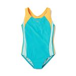 Speedo Girl's Standard Swimsuit One Piece Infinity Splice Thick Strap - Scuba Blue, Size 14