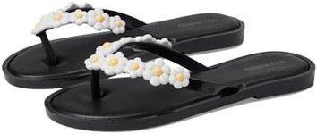 mini melissa Girl's Mini Flip-Flop Spring (Little Kid/Big Kid) Black/White 11 Little Kid M