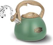 POLIVIAR Tea Kettle, 2.7 Quart Stovetop Tea Kettle, Audible Whistling Teapot, Food Grade Stainless Steel for Anti-Rust, Anti Hot Handle, Suitable for All Heat Sources (JX2022-MN30)