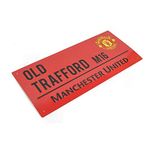 Official Football Merchandise Metallic Sign Street Sign Design for Football Stadium 40cm x 18cm Man Utd