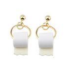 Funny Novelty Earrings, Toilet Roll Jewellery, Cute, Funky, Cool