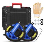 iMetrx 2 Pack 8" Glass Suction Cups to Lift Large Glass, (110kg/240lbs) Heavy Duty Industrial Vacuum Suction Cups for Replace Auto Windshield, Tile, Granite, Floor