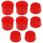 YINETTECH 2 Sets Long Board Truck Bushings 92A Skateboard Bushings Shock Absorber Suitable for Skate Trucks Four-Wheel Skateboards(Red)