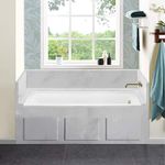 Swiss Madison Well Made Forever SM-DB566 Voltaire Alcove Bathtub, 66" x 32", Glossy White