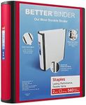 Staples Better Binder, 2-Inch, Red