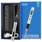 Customizer Engraving Pen, Ultimate Cordless Engraving Pen for Artists & DIYers - Engrave 60+ Surfaces - Beginner Friendly - Rechargeable - Free 30 Bits & Mastery Guide