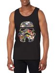 Star Wars Officially Licensed Storm Flowers Men's Tank, Black, 2X