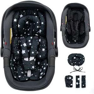 THE KENKYO Infant Insert with Extra Headrest, Adjustable Baby Car Seat Head Support with Shoulder Pads Set, Breathable Air Mesh Car Seat Insert for Newborn