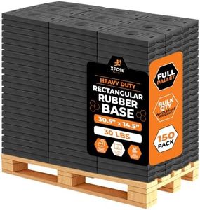 Xpose Safety Rectangle 30lbs Base for Channelizer Cones – Bulk Full Pallet (150 Packs) – 7.75" Inside Diameter Heavy-Duty Rubber Base for Secure Cone Stability, Durable Construction, Weather-Resistant
