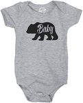 Baby Bear Funny Infant Shirts Cute Boy Girl Newborn Creeper for Family Bodysuit Funny Baby Onesies Funny Animal Onesie Novelty Onesie Light Grey 18 Months