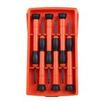 Taparia PSFP-6 Precision Screw Driver Set, Orange & Black, 6 Pieces