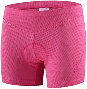 voofly Bike Underwear Women Gel 3D Padded Bicycle Tights Cycling Shorts Underpants Pink X-Large