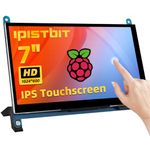 7 Inch LCD Touch Screen, 1024x600 IPS Display with Stand, HDMI Portable Monitor for Raspberry Pi 5/4B/3B+/3B/B+/Zero/400, BB Black, Windows 10 8 7, Free Driver