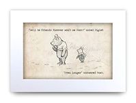 HWC Trading Winnie the Pooh Friends Forever A4 Printed Quote Nursery Print Baby Shower Room Gifts New Born Bedroom Gift Print Photo Picture Display