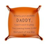 Dad Gifts from Daughter Son Dad Gift for Birthday Husband Gifts from Wife New Dad Step Dad First Time Dad Gifts from Adult Daughter Easter Basket Stuffers Valentines Christmas Leather Tray Fathers Day