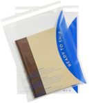 GennZee 500 Pack 10x12 Clear Poly Bags Permanent Adhesive Strip With Suffocation Warning (10x12)