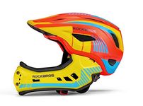 ROCKBROS Kids Full Face Bike Helmet Kids Helmet Toddler Bike Helmets Full Face Protective Safety Helmet for MTB Skateboarding Scooter Roller Skating Cycling