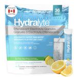 HydraLyte Electrolyte Powder, Low Sugar Electrolyte Packets Designed for Rapid Hydration, Safe Hydration for All Ages - Made with All Natural Ingredients, 36 Servings, Lemonade Flavour