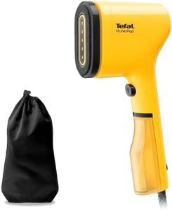 Tefal DT2026 Pure Pop Steam Brush | 1300W | 70ml Water Tank | Removes up to 99.99% of Viruses/Bacteria/Germs | Fast Heating | 20g/min Continuous Steam Release | Yellow/Black