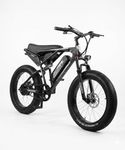Vigor ZX Electric Cycle with Dual Disc Brakes, 350w Hub Motor, 8.5Ah Li-Ion Battery, Throttle with Battery Indicator, 95% Pre-Assembled with Charger, Black Color,Fat Tyre ,(Black,Yellow,Pink)