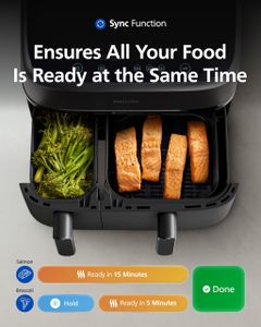 Philips Airfryer 3000 Series Dual Basket – 3L & 6L RapidAir Plus, Digital Touchscreen