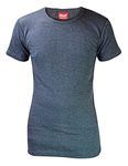 HEAT HOLDERS - Mens Winter Warm Cotton Thermal Underwear Short Sleeve T Shirt Vest (X-Large (44-46" Chest), Charcoal)