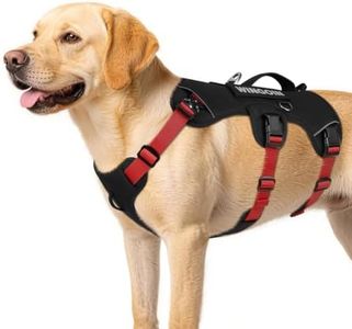WINGOIN Escape Proof Dog Harness,No Pull for Large Dog with Handle,Black,XL