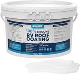 Kohree RV Roof Coating 1 Gallon, 100% Silicone RV Roof Sealant, No Primer Needed, Waterproof Solar Reflective Flexible RV Sealant for EPDM, TPO, Campers, Trailers, Leak Repairs, White