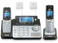 VTech VTech DS6151-2 2 Handset 2-Line Cordless Phone System for Home or Small Business with Digital Answering System & Mailbox on Each line, Silver