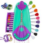 Friendship Bracelet Making kit, DIY Bracelet Kit Girl 6-12 Years, Handmade Braided Gift Toys, Arts and Crafts for Kids Ages 8-12, Birthday Gift Ideas for Ages 6 7 8 9 10 11 12 Years (Purple)