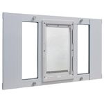 Ideal Pet Products Aluminum Sash Window Pet Door, Adjustable to Fit Window Widths from 27" to 32", Medium 7” x 11-1/4” Flap Size