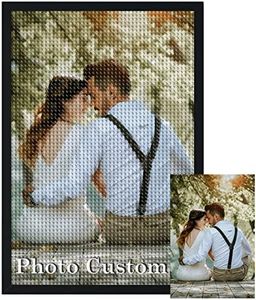 Custom Diamond Paintings,5D Personalized Diamond Art from photo,Customized Private Picture Arts Craft Decor for Adults,gifts,Family, Mom, Dad, Kids, Dog, Friends, Loves(Round,20X20inch/50X50cm)