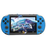 Fsjun Handheld Game Consoles Built in Free Games 8GB RAM 4.3 Inch Screen Double Rocker,Support TV Output,Music/Movie/Camera Audio and Video MP3,MP4, MP5, Birthday Gift for Kids(Blue)