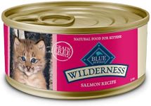 Blue Buffalo Wilderness High Protein Grain Free, Natural Kitten Pate Wet Cat Food, Salmon 85g cans (Pack of 24) - 3 oz (Pack of 24)