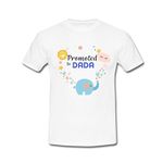 Designer Unicorn Promoted to Dad printed polyester Round Neck Casual T-shirt (white) ( X-large 42