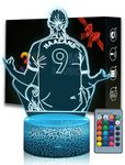 Magiclux Norway Football Player #9 Night Light for Boys,16 Color Changing Dimmable with Remote Room Football Decor,Desk Lamp for Football Fans Kids Teens Men Birthday Christmas Gifts