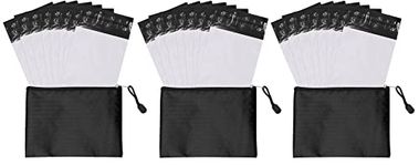 100 Trail Essentials Feminine Personal Disposal Seal Bags- White Opaque Seal Bags with Black Purse Pouch for Sanitary Disposal. Tampons, Pads, and Liners Disposal Made Discreet (100)