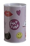 Premier Housewares Fun Times Money, Tin, Multi-Colour, 8 x 8 x 13 cm