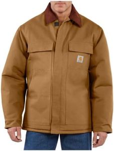 CARHARTT Men's Big & Tall Arctic Quilt Lined Duck Traditional Coat C003,Brown,Medium Tall