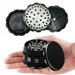 2.5 Inch herb grinder / 3 layer spice grinder - portable size allows for you to easily grind your herbs at home or on the go. Black Grinder is Aluminum Allow (Black, 2.5 Inches)