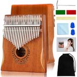 Kalimba 21 Keys Thumb Piano - Portable Mbira Sanza Finger Piano Professional Musical Instrument Marimbas with Study Instruction, Tuning Hammer Gift for Kids Adults Beginners