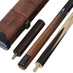 CUESOUL Classic Handmade 57" Rosewood 3/4 Piece Snooker Cue with Cue Case and Extension (CSSC006)