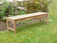 Sloane & Sons Backless Teak Wooden Garden Bench Solid Outdoor Sports Club Patio Seating Option - Choice Of Sizes (150)
