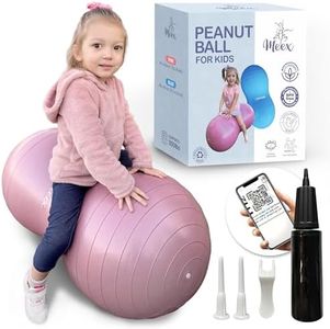 Meex Sensory Peanut Ball for Kids Therapy and Exercise - Enhance Balance, Motor Skills and Physical Therapy Calming Development with Our Yoga Ball - Flexible Seating for Autistic Children - Pink